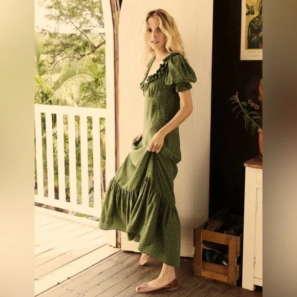 Doen Dresses Iso Den Olive Dress In Green Marthas Vineyard Xs